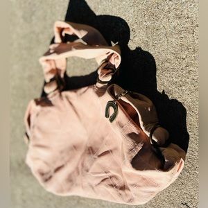 Betsey Johnson Pale Pink Ballet Buttery Hobo Leather Shoulder Bag
